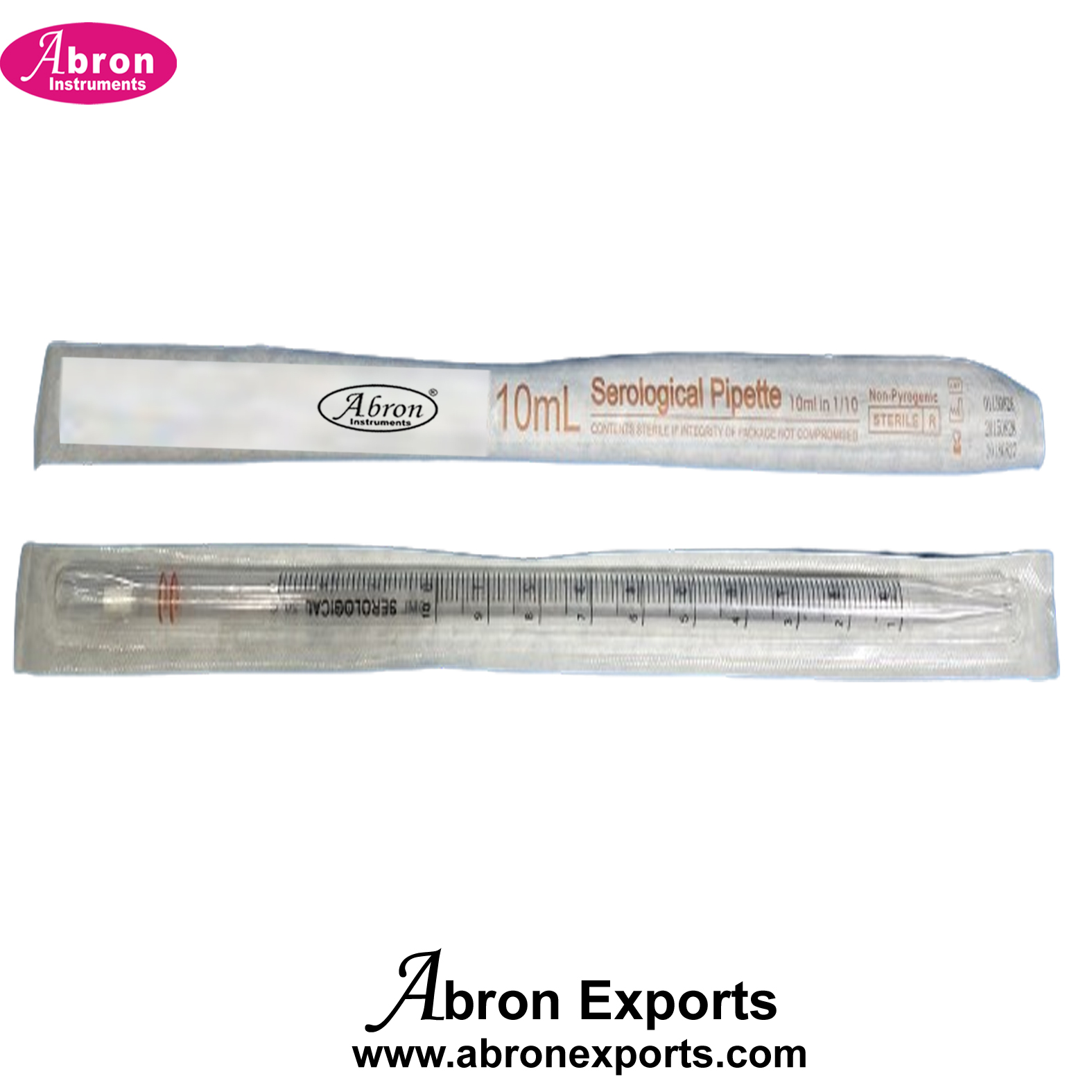 Pipette Graduated Sterile Single Pc Packed 10ml we have 1ml 2ml 5ml 25ml 50ml also Polystyrene Disposable PP Pack of 200 pc Abron AC-532PS10 